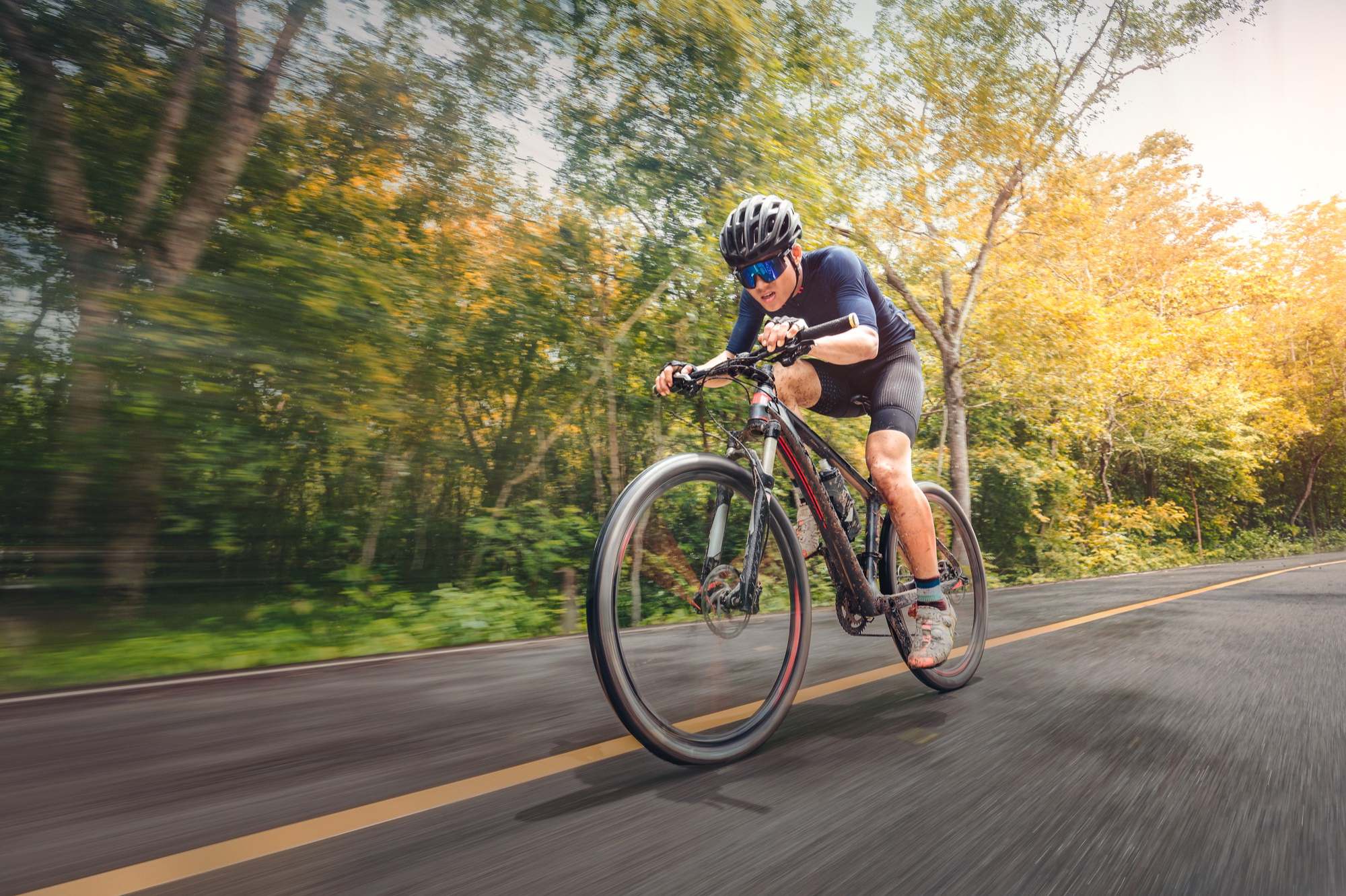 Cyclist enjoying an active lifestyle after orthopaedic recovery